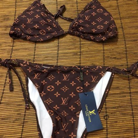 louis vuitton bikini brown|louis vuitton swimsuit aliexpress.